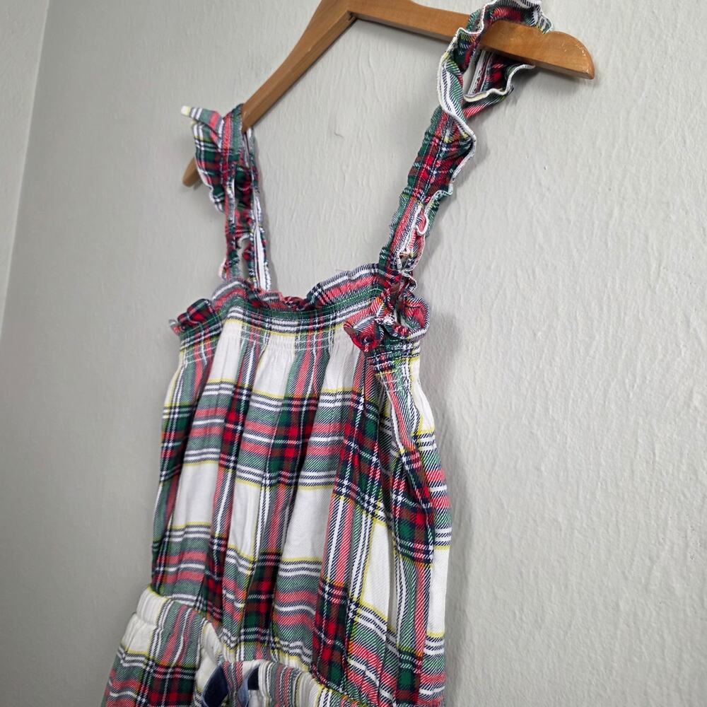 Aerie Plaid Flannel One Piece Romper Pajamas Sleepwear Velvet Tie NWT Medium - Picture 5 of 8